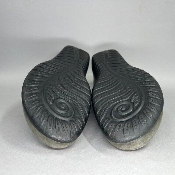 NAOT Mary Jane Shoes Women's Size 11.5 Gray Leather Slip On Comfort Adj Strap - Picture 11 of 12